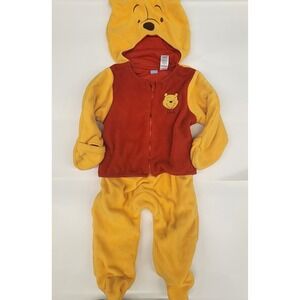 Vintage‎ Disney Baby Winnie the Pooh Costume SleeperPajamas FootedOnesie 9Months